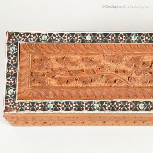 Anglo Indian Sadeli Wood Pen Box.