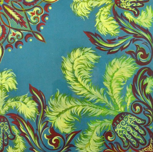 French Textile Design for a Headscarf - Gouache