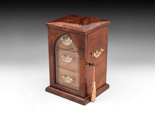 Walnut Jewellery Cabinet