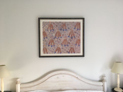 Zandra Rhodes - Indian Feather Fabric Design - watercolour