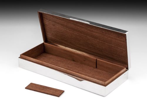 Art Deco Silver Cigar Box