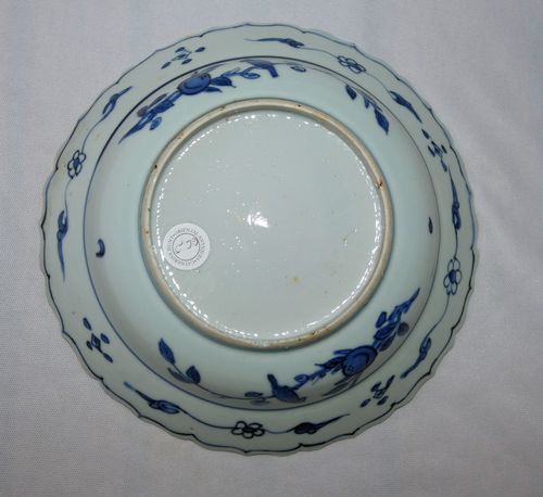 Chinese MingKraak Blue and White Plate