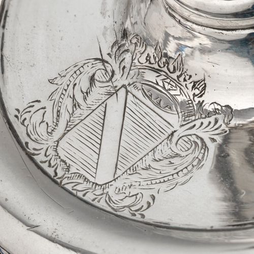 A little 17th century silver Spanish night light Candlestick