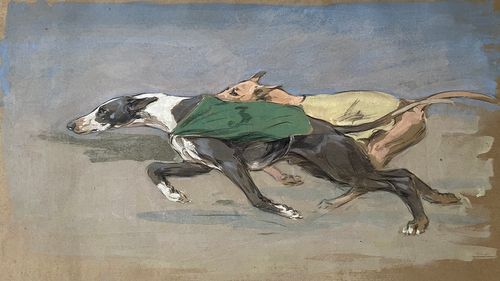 George Denholm Armour - Greyhounds - watercolour