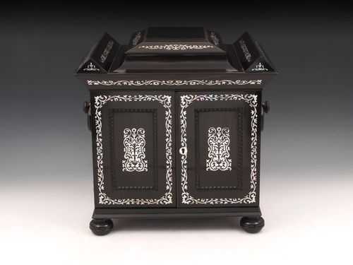Ebony Sewing Jewellery Writing Cabinet