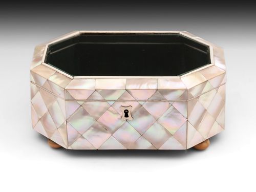 Mother of Pearl Glazed Top Jewellery Box