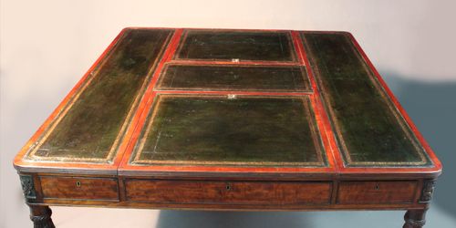 Fine George III Mahogany Partners Writing Table