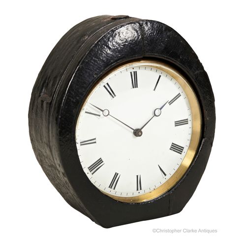 Cased Travel Drum Clock By Pierret