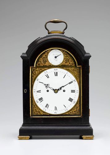 Fine George III ebonised table clock. Circa 1809