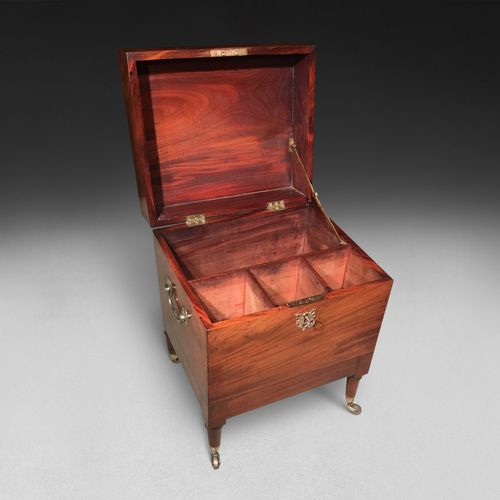 Early 19th century mahogany rectangular Campaign Cellarette