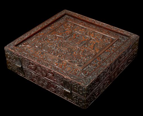 A Rare Sri-Lankan/Portuguese Rosewood Games box; Late 16th/early 17th Century