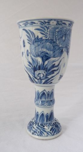 Kangxi blue and white porcelain antique goblet