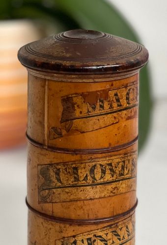 19th Century Treen Spice Tower