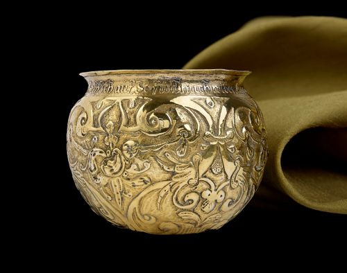 An extremely rare silver gilt Bratina/tumbler cup, Nuremberg c.1600