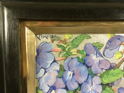 Kay Nixon - Bird and Blossom - Oil & Silver paint