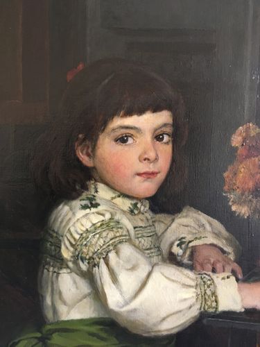 William Hippon Gadsby - Girl in an Aesthetic Interior - oil on canvas