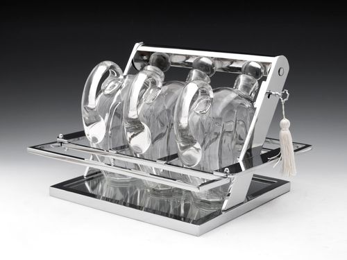 Art Deco Jacques Adnet Chromium Tantalus