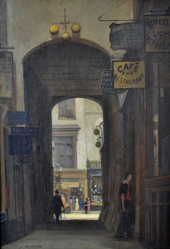 Rex Vicat Cole - Rupert Court, Soho - oil on panel