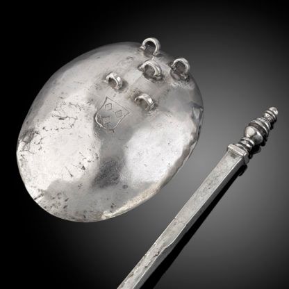 A very rare and unusual Silver folding Spoon/Fork travelling set c.1580