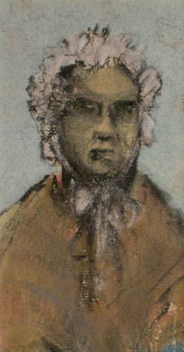 British School - Theatre Design - Head of Woman - pastel