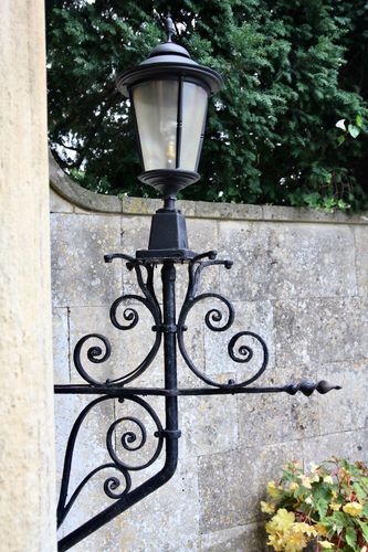 Large Antique Cast Iron Exterior Lantern
