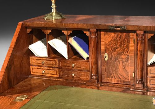 18th Century Figured Walnut Bureau