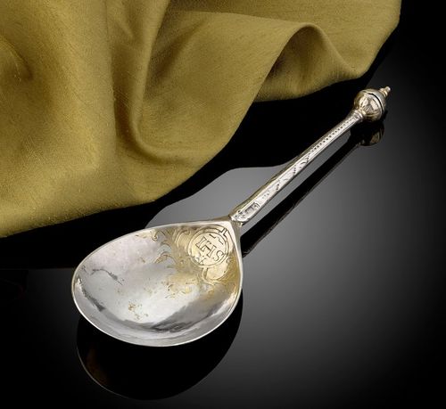 A rare early Norwegian silver and parcel gilt spoon, Circa 1590
