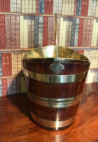 George III Brass Bound Mahogany Oyster Bucket