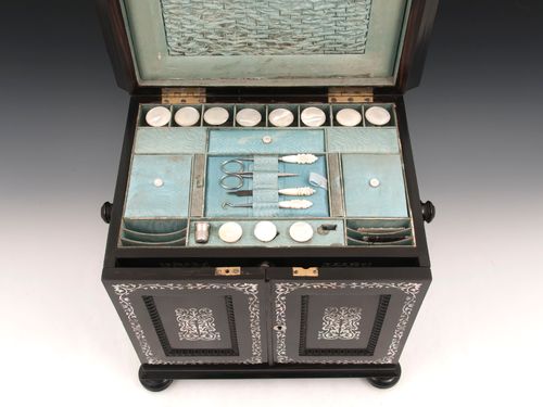 Ebony Sewing Jewellery Writing Cabinet