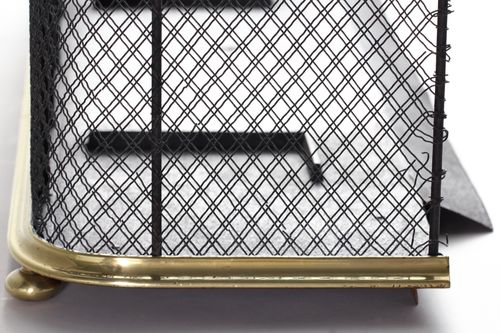 19th Century Wire and Brass Fire Fender
