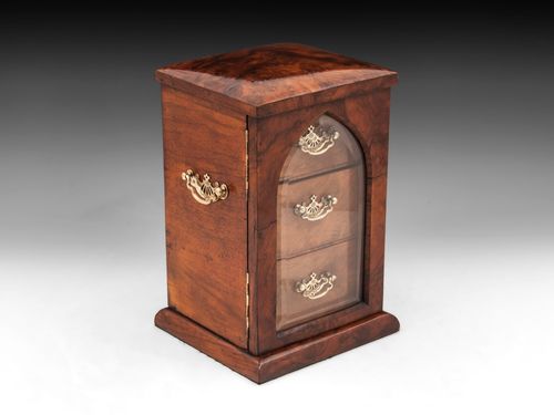 Walnut Jewellery Cabinet