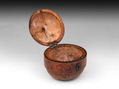 Rare Antique Sycamore Tea Caddy