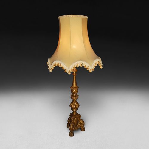 Mid 19th Century Carved Giltwood Lamp