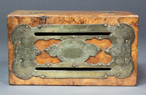 Burr Walnut Correspondence Box