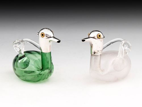 Antique Duck Liqueur Decanters