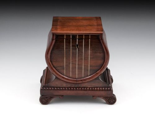 Rosewood Lyre Tea Caddy