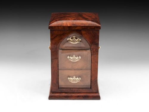 Walnut Jewellery Cabinet