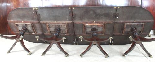 George III four pedestal dining table