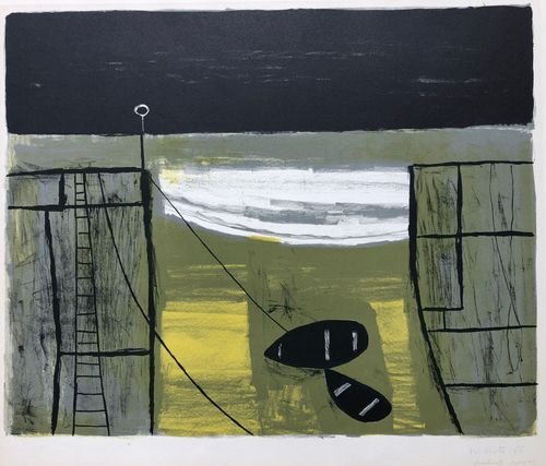 William Scott (1913 - 1989) Cornish Harbour - Mousehole.