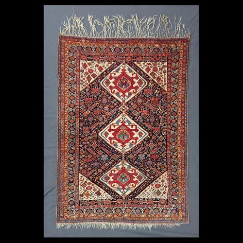 Antique Qashqai Tribal Rug
