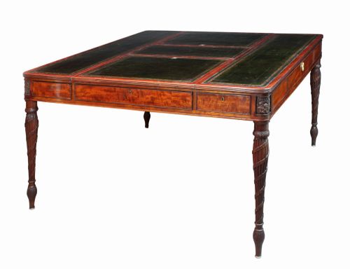Fine George III Mahogany Partners Writing Table