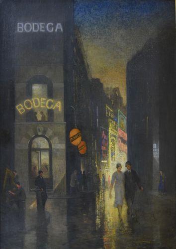 Rex Vicat Cole - Lights o' London - oil on canvas