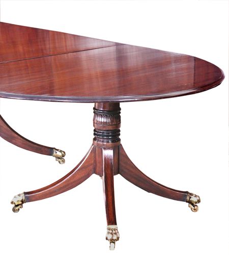 George III four pedestal dining table