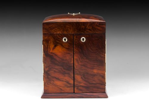 Antique Walnut Jewellery Cabinet