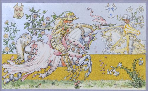 Lionel Durieu, after Walter Crane - The Lily and the Rose