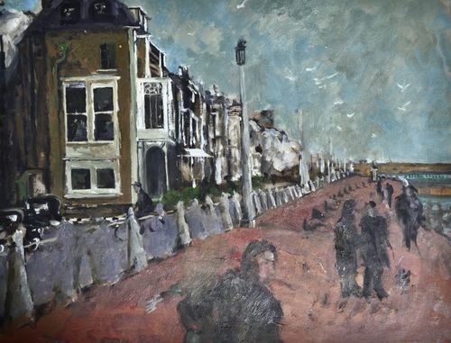 Carolyn Sergeant - The Seafront, Dover - oil on paper