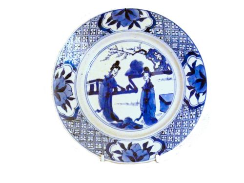 Kangxi Blue and White Figural Plate