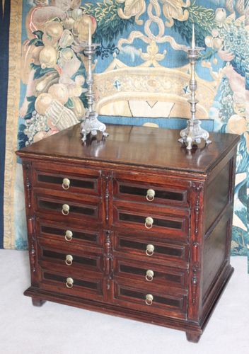 Charles II Moulded Front Oak Chest of Drawers
