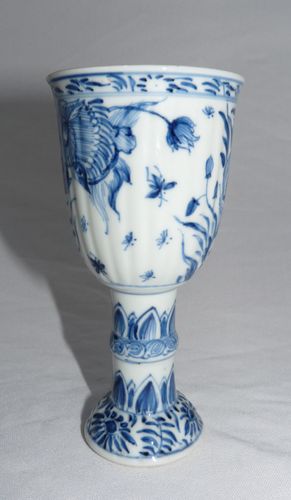 Kangxi blue and white porcelain antique goblet