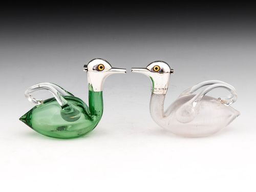 Antique Duck Liqueur Decanters
